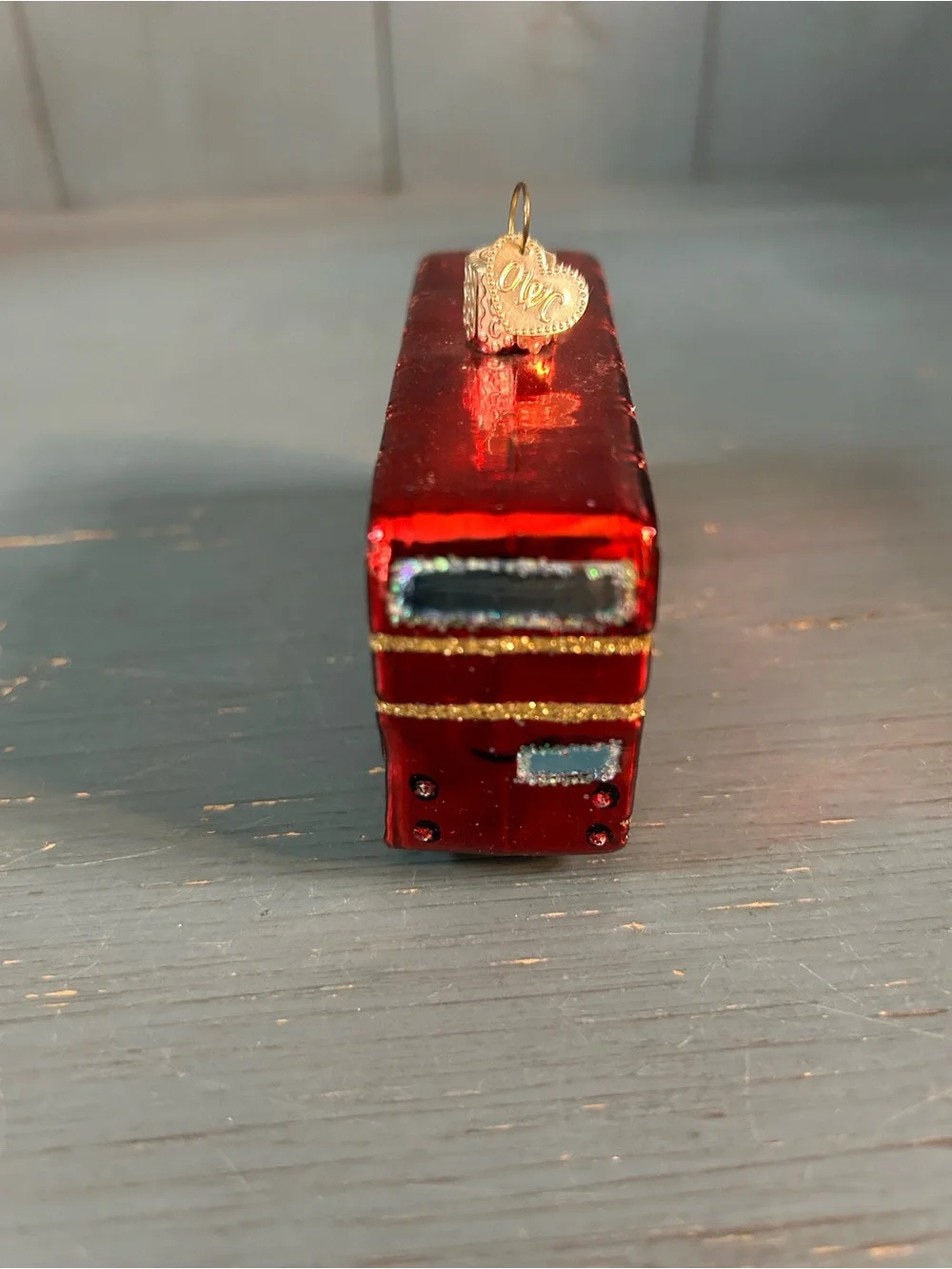 Red Double-Decker Bus Holiday Ornament - Old World Christmas